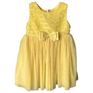 GEORGE-LIKE NEW-yellow dress, rosette bodice with tulle skirt